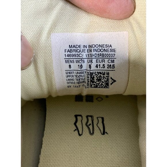 Converse Unisex Adults CTAS Sneakers Gray 146993C High Top Lace up M 8 W 10‎ New - Picture 8 of 9